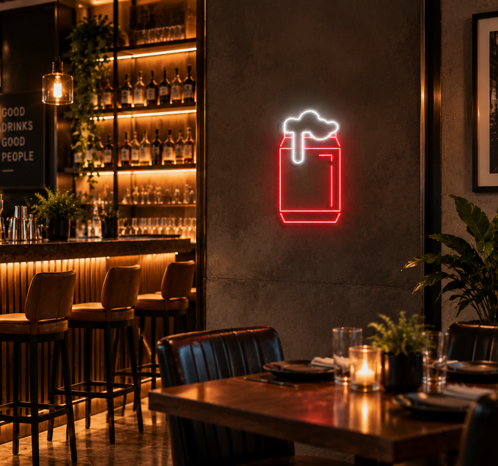 Beer Can Neon Sign – LED Bar, Pub & Home Bar Wall Decor