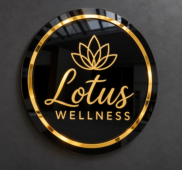 Custom Lotus Wellness Business Neon Sign for Spa and Studio Decor