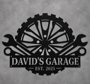 Personalized Garage Metal Wall Sign – Custom Name & Year Decor