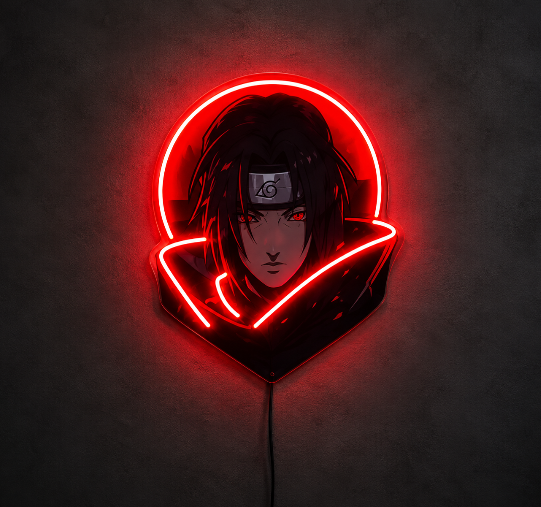 Itachi Anime Warrior Neon Wall Art