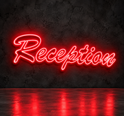 Red Reception LED Neon Sign for Wedding, Party & Event Decor