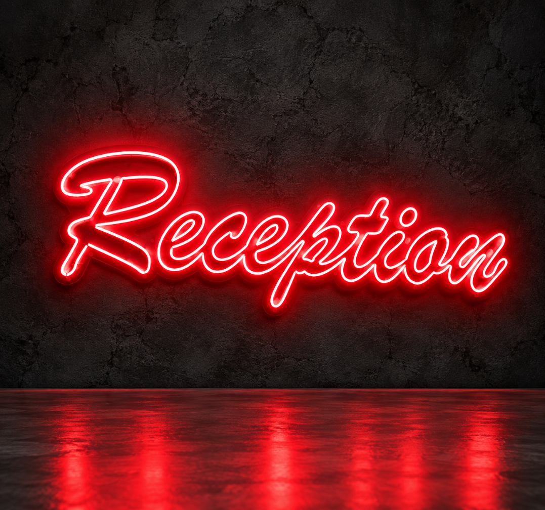 Red Reception LED Neon Sign for Wedding, Party & Event Decor