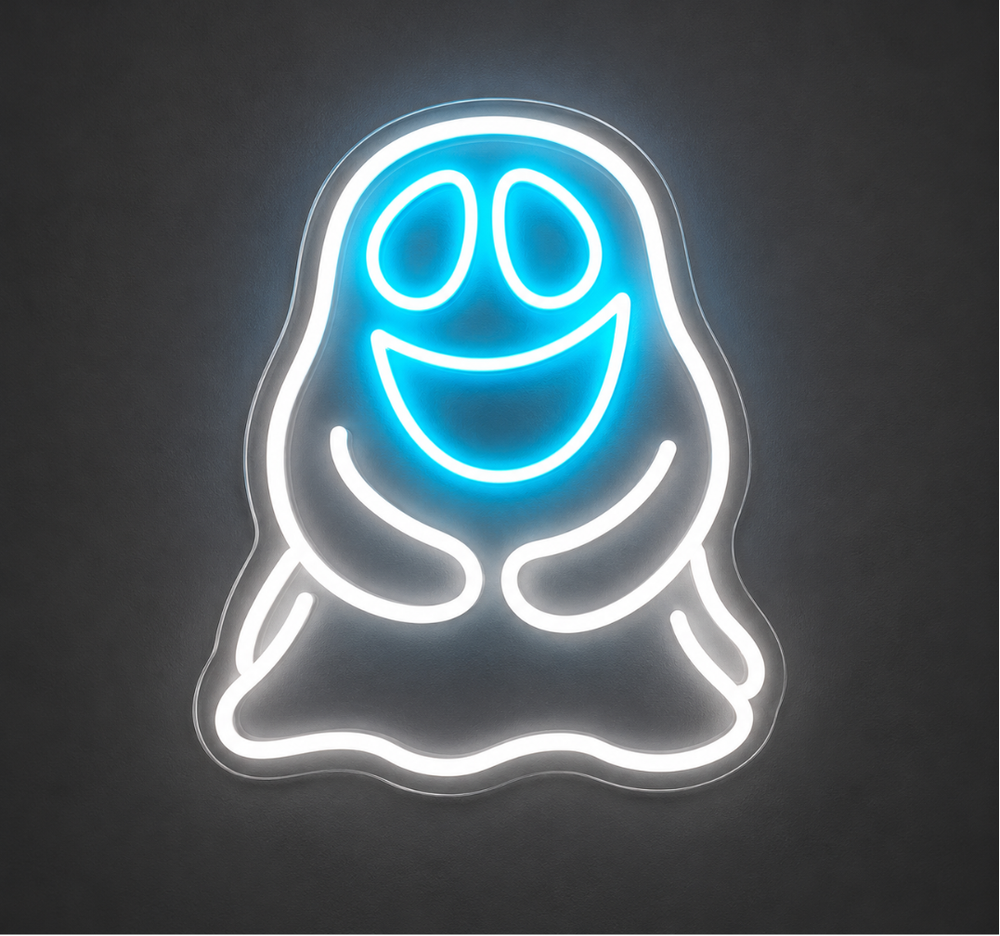 Ghost LED Neon Sign – Halloween Wall Decor