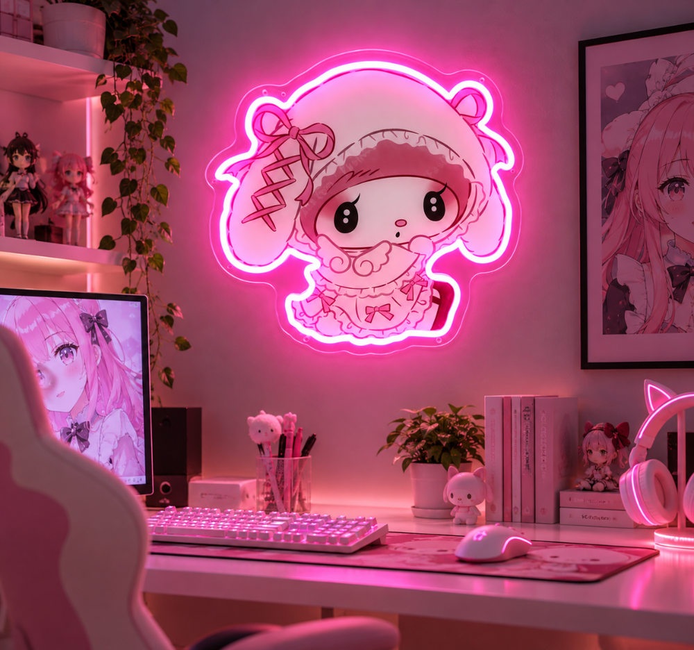 Mini Kawaii Patterns UV Printing Art Neon Sign
