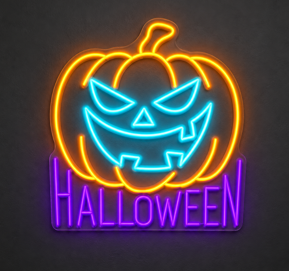 Halloween Pumpkin LED Neon Sign – Wall Decor