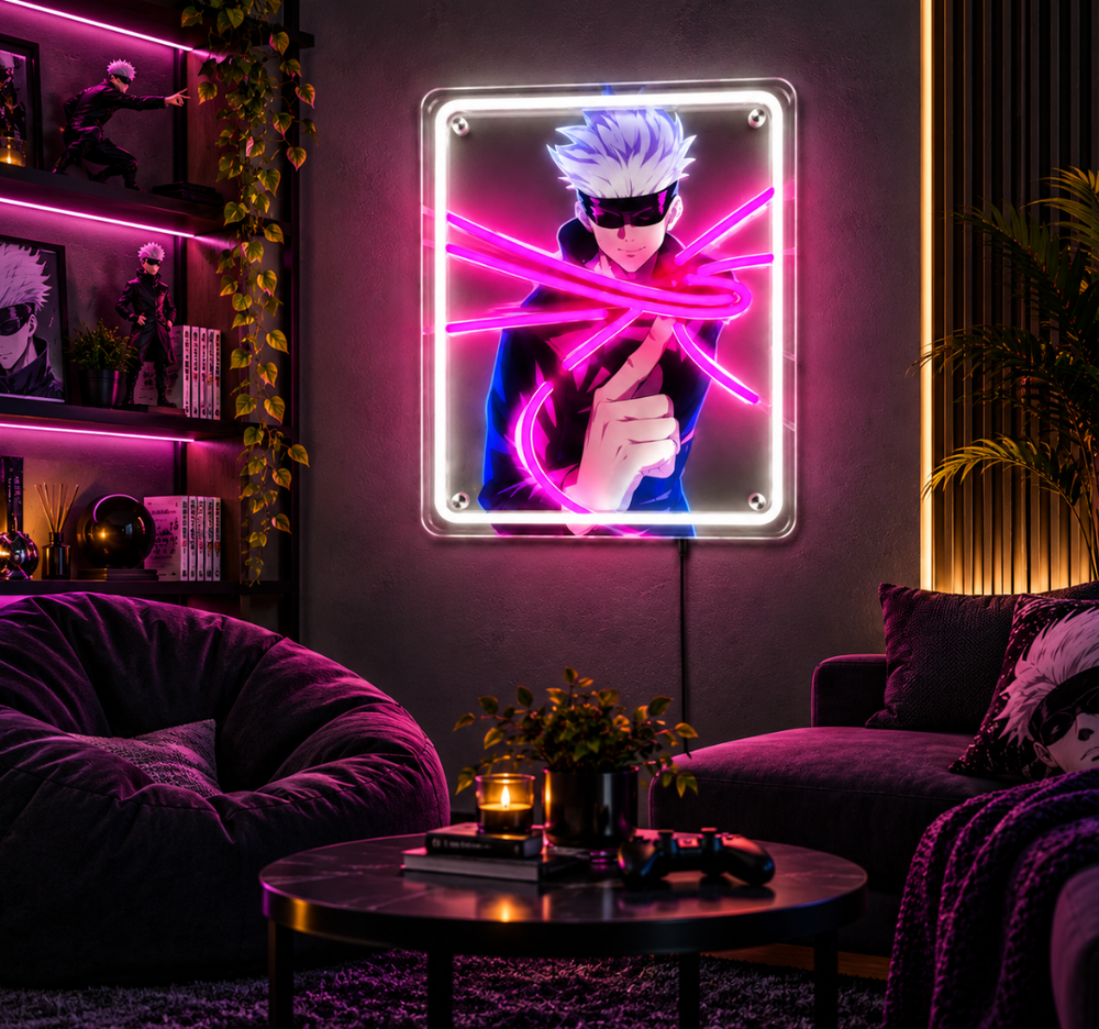 Gojo Anime Neon Sign for Wall Decor