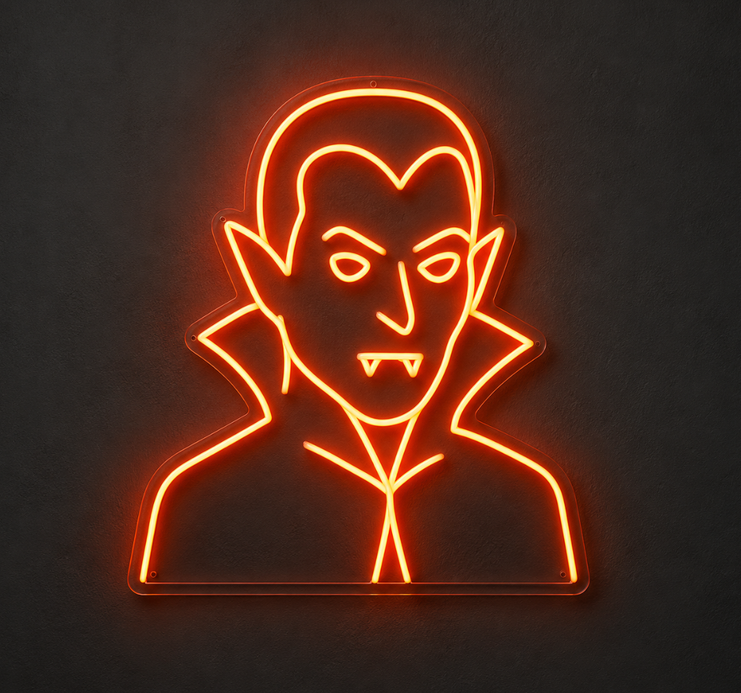 Vampire Halloween Neon Sign – LED Spooky Decor