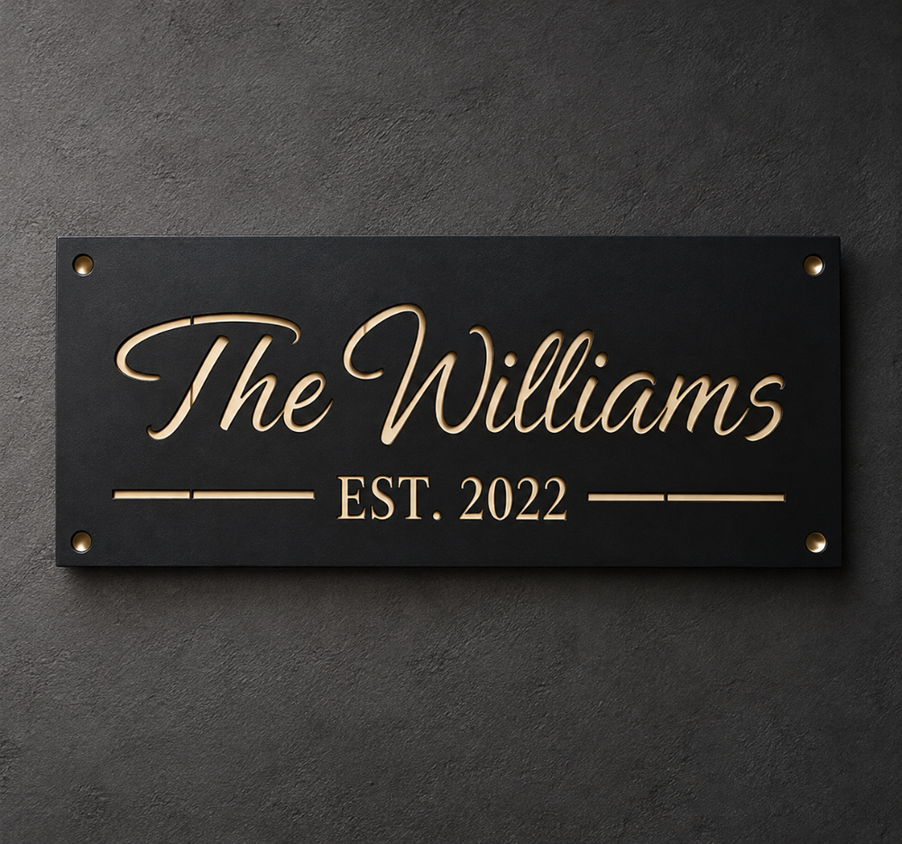 The Williams EST. 2022 Illuminated Family Name Wall Sign