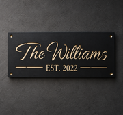 The Williams EST. 2022 Illuminated Family Name Wall Sign