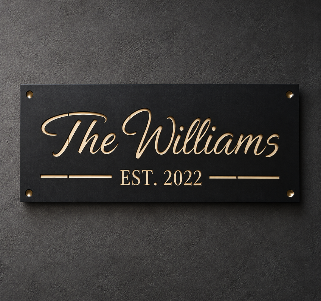 The Williams EST. 2022 Illuminated Family Name Wall Sign