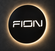 FION LED Backlit Logo Sign – Modern Business Wall Decor