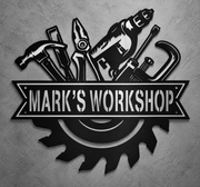 Custom Workshop Metal Wall Sign – Personalized Garage Decor