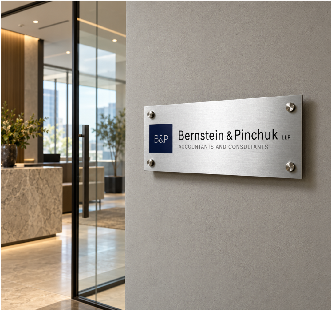 Brushed Silver Business Logo Plaque for Office Walls