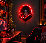 Itachi Anime Warrior Neon Wall Art