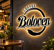 Coffee Boloen LED Backlit Sign – Cafe & Coffee Shop Decor