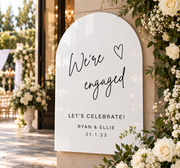 Personalized Engagement Welcome Sign – Custom Arch Party Decor