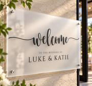 Personalized Wedding Welcome Sign – Elegant Custom Acrylic Decor