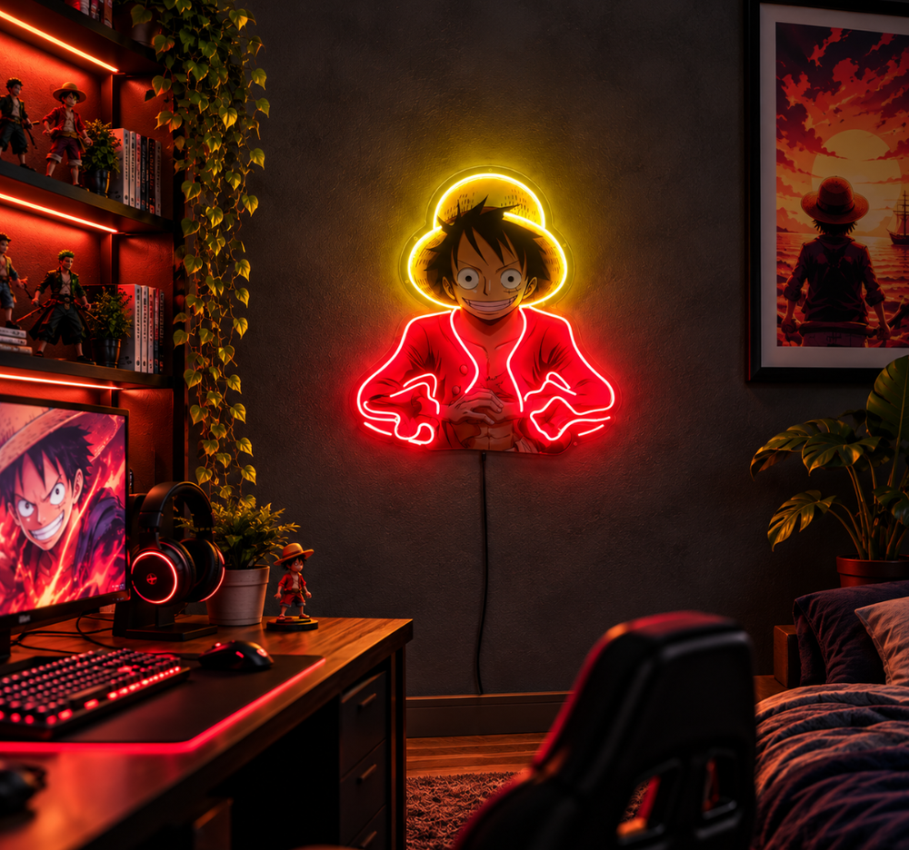 Luffy One Piece LED Neon Sign