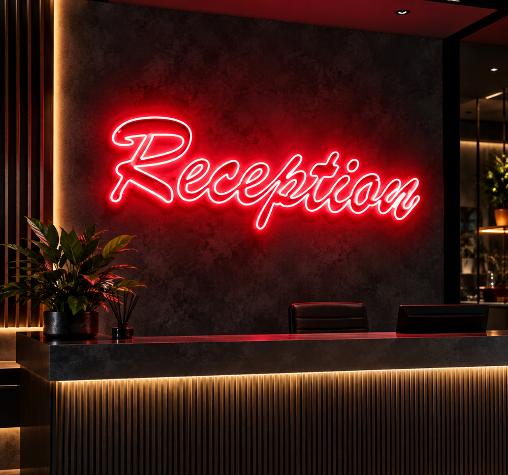 Red Reception LED Neon Sign for Wedding, Party & Event Decor