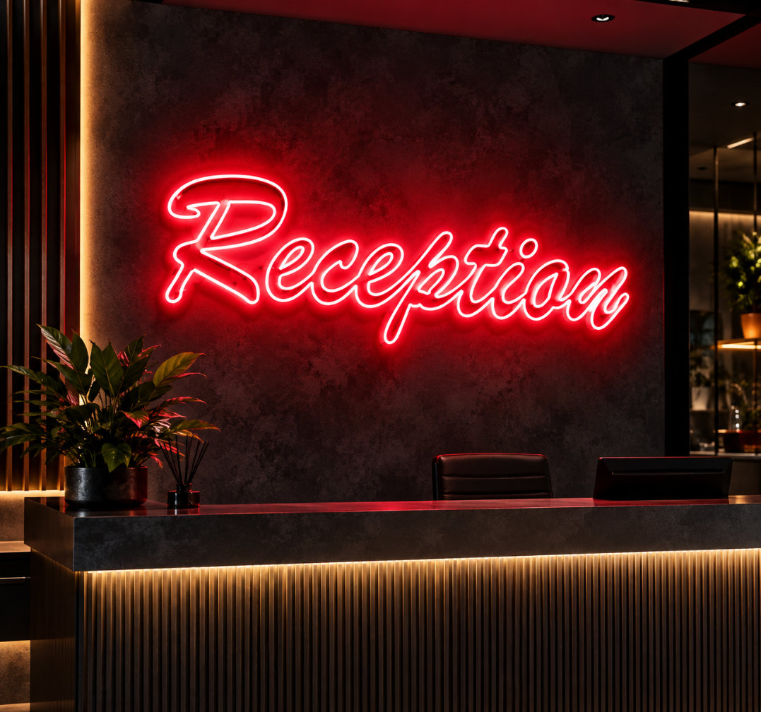Red Reception LED Neon Sign for Wedding, Party & Event Decor