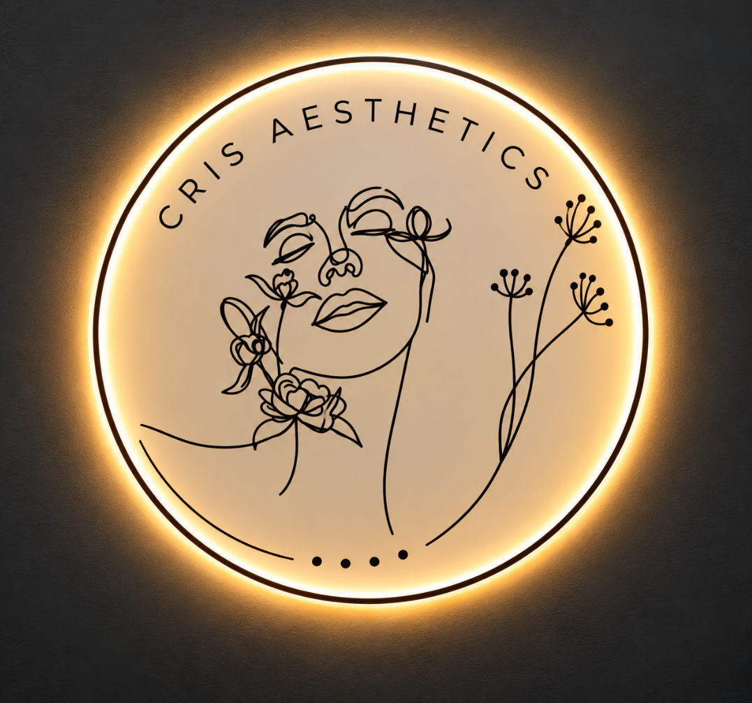 Custom Round Backlit Business Sign for Salon & Beauty Studio