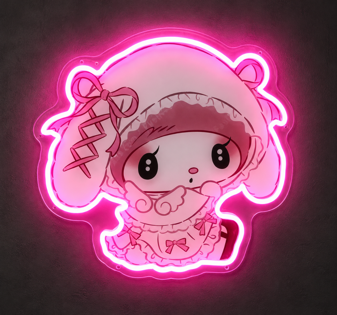 Mini Kawaii Patterns UV Printing Art Neon Sign