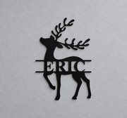 ERIC Reindeer Name Sign – Black Christmas Wall Decor