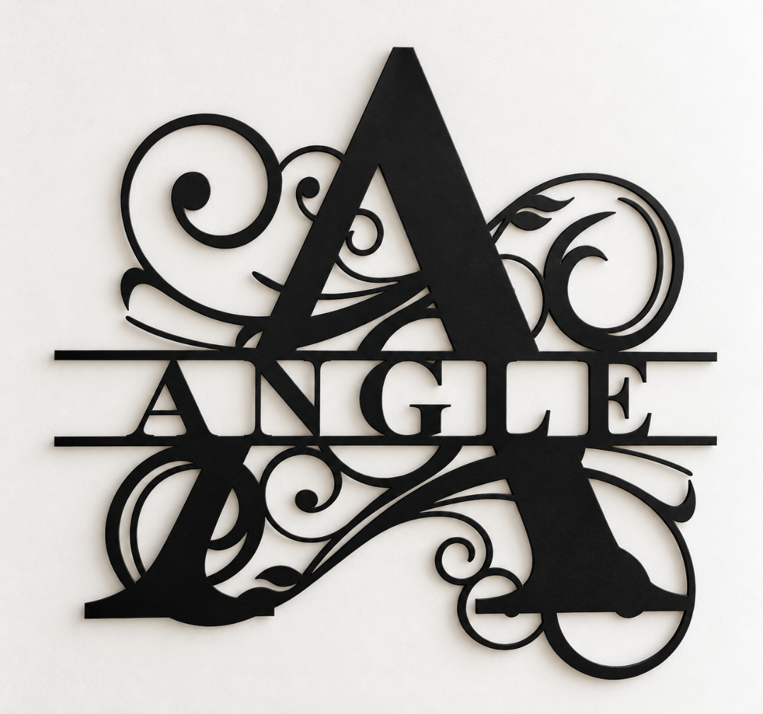 Personalized Metal Initial Name Sign – Custom Monogram Wall Art