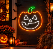 Halloween Pumpkin LED Neon Sign – Jack-O'-Lantern Decor