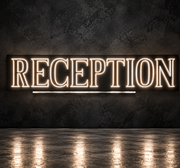 Warm White Reception LED Neon Sign – Elegant Hotel, Office & Business Wall Decor