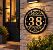 Custom Metal Address Plaque – Modern Cutout House Number Sign