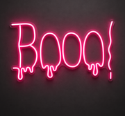 Boo Halloween Neon Sign – LED Spooky Wall Decor