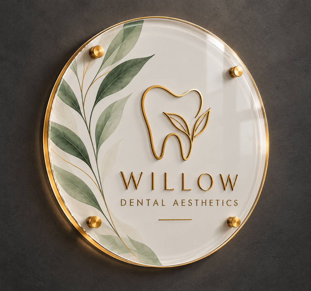 Custom UV Printed Acrylic Business Sign – Round Wall Plaque