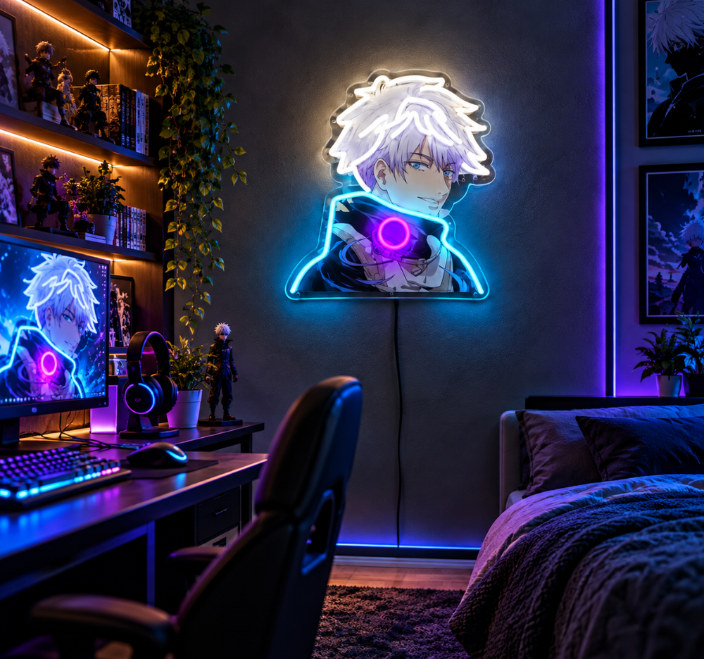 Gojo Anime Neon Sign for Anime Room Decor