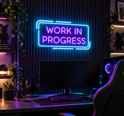 Work In Progress Neon Sign – Office & Business LED Neon Light Decor