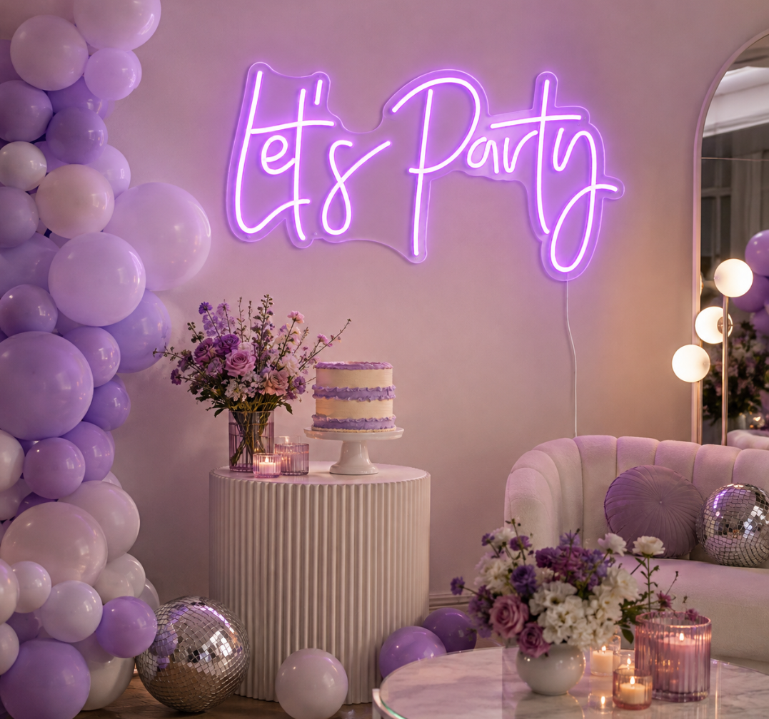 Let's Party Neon Sign