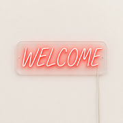 Welcome LED Neon Sign – Modern Wall Decor for Home, Wedding & Business