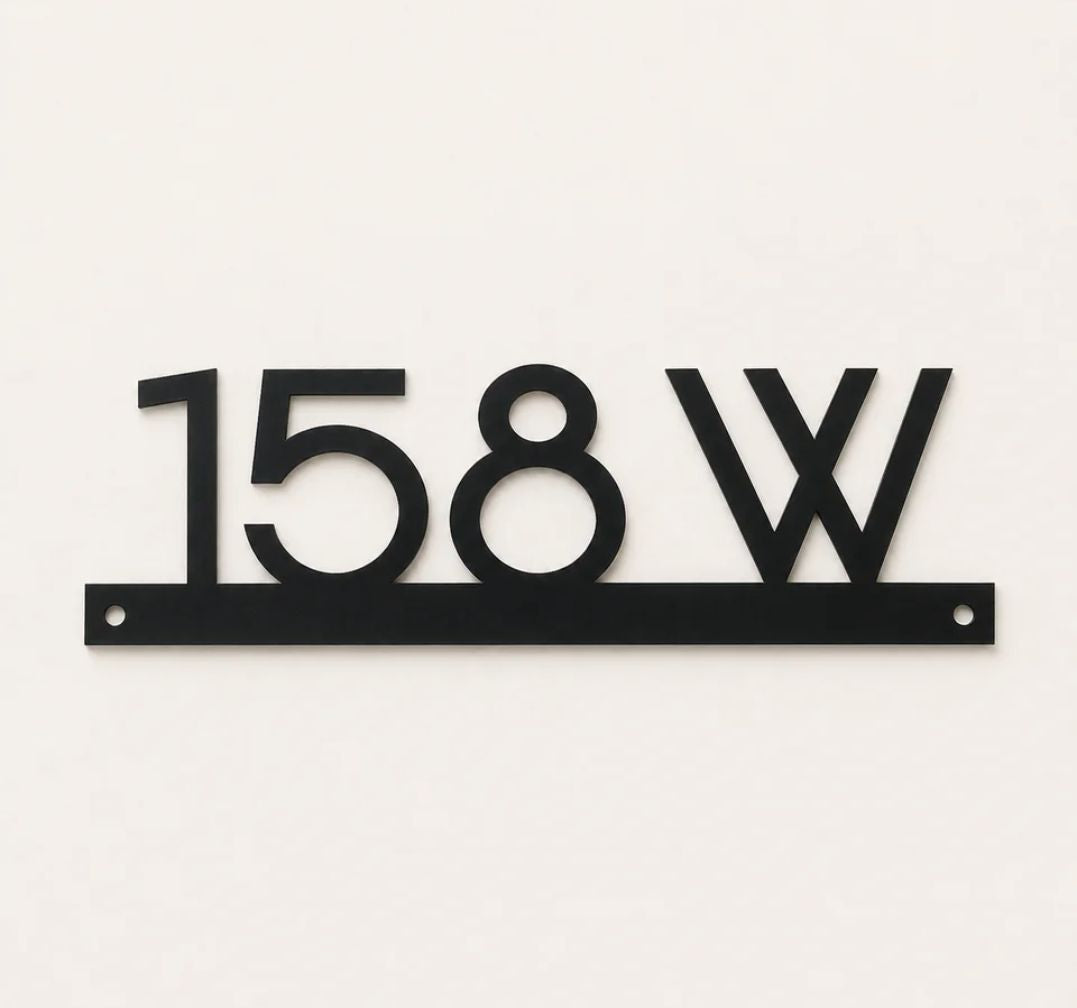 Custom Acrylic Cutout Style House Sign – Personalized Home Address Plaque