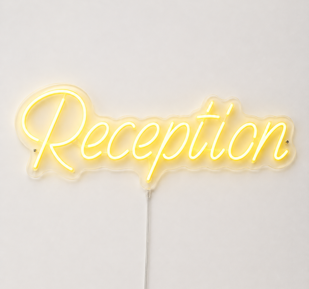 Reception Neon Sign – LED Wedding, Event & Venue Wall Decor