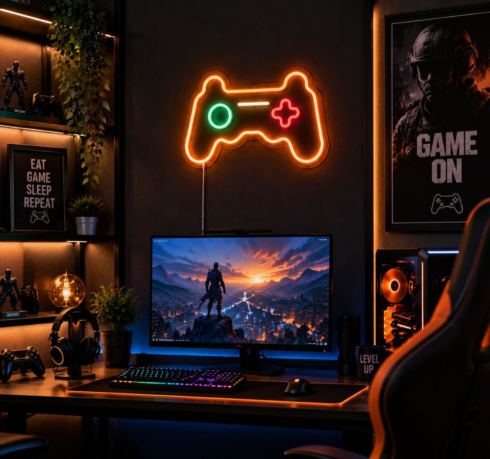 Gaming Console Neon Sign – LED Neon Light for Gaming Room & Game Setup