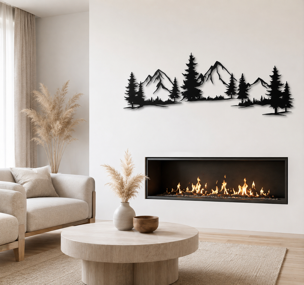 Xerantic Mountain Forest Metal Wall Art | Neonic Sign