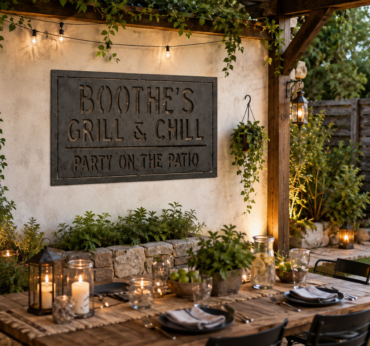 Personalized Grill & Chill BBQ Sign |Neonic sign