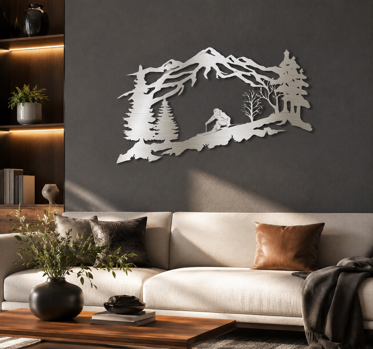 Mountain Skier | Neonic Sign