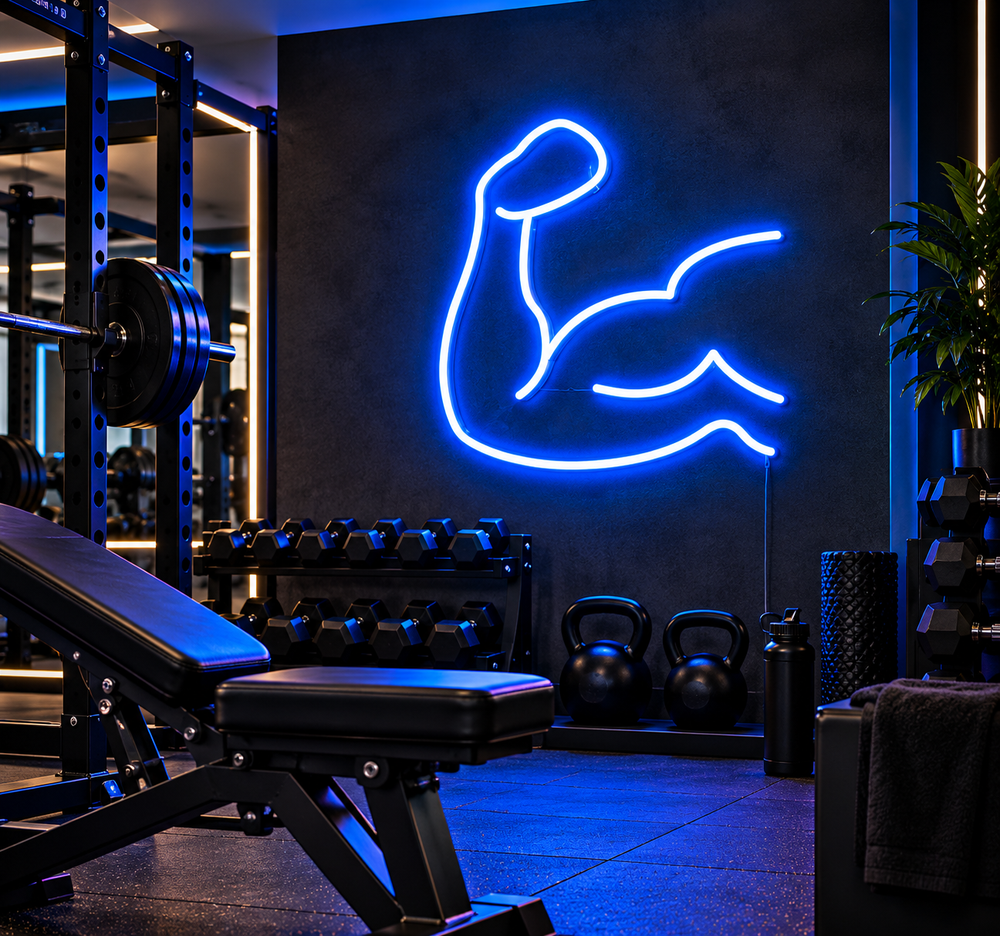 Flex Neon Sign – LED Gym Motivation & Fitness Wall Decor
