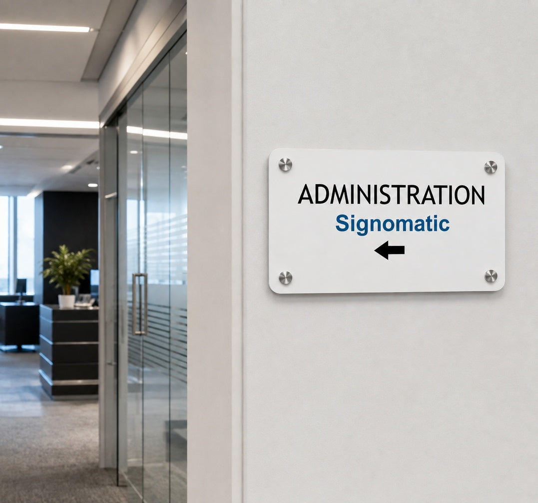 Administration Direction Acrylic Sign | Neonic Sign