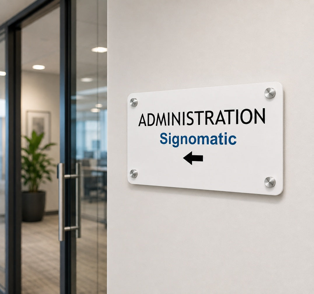 Administration Direction Acrylic Sign | Neonic Sign