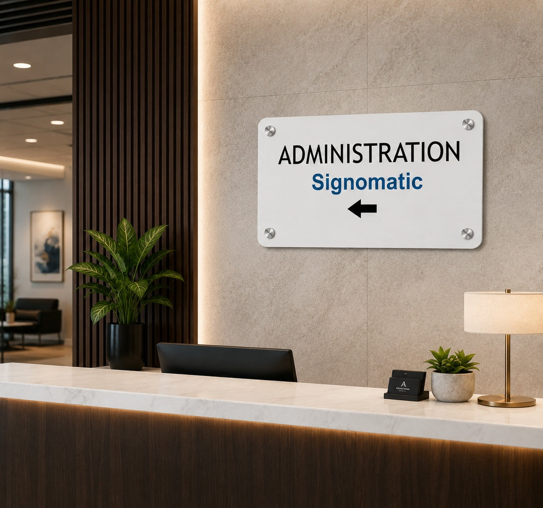 Administration Direction Acrylic Sign | Neonic Sign