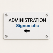 Administration Direction Acrylic Sign | Neonic Sign