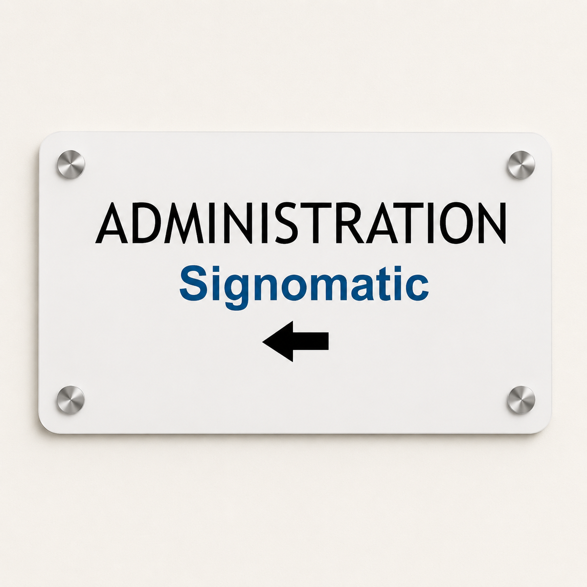 Administration Direction Acrylic Sign | Neonic Sign
