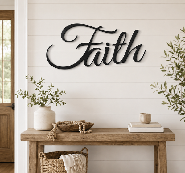 Faith Metal Word Wall Art | Neonic sign
